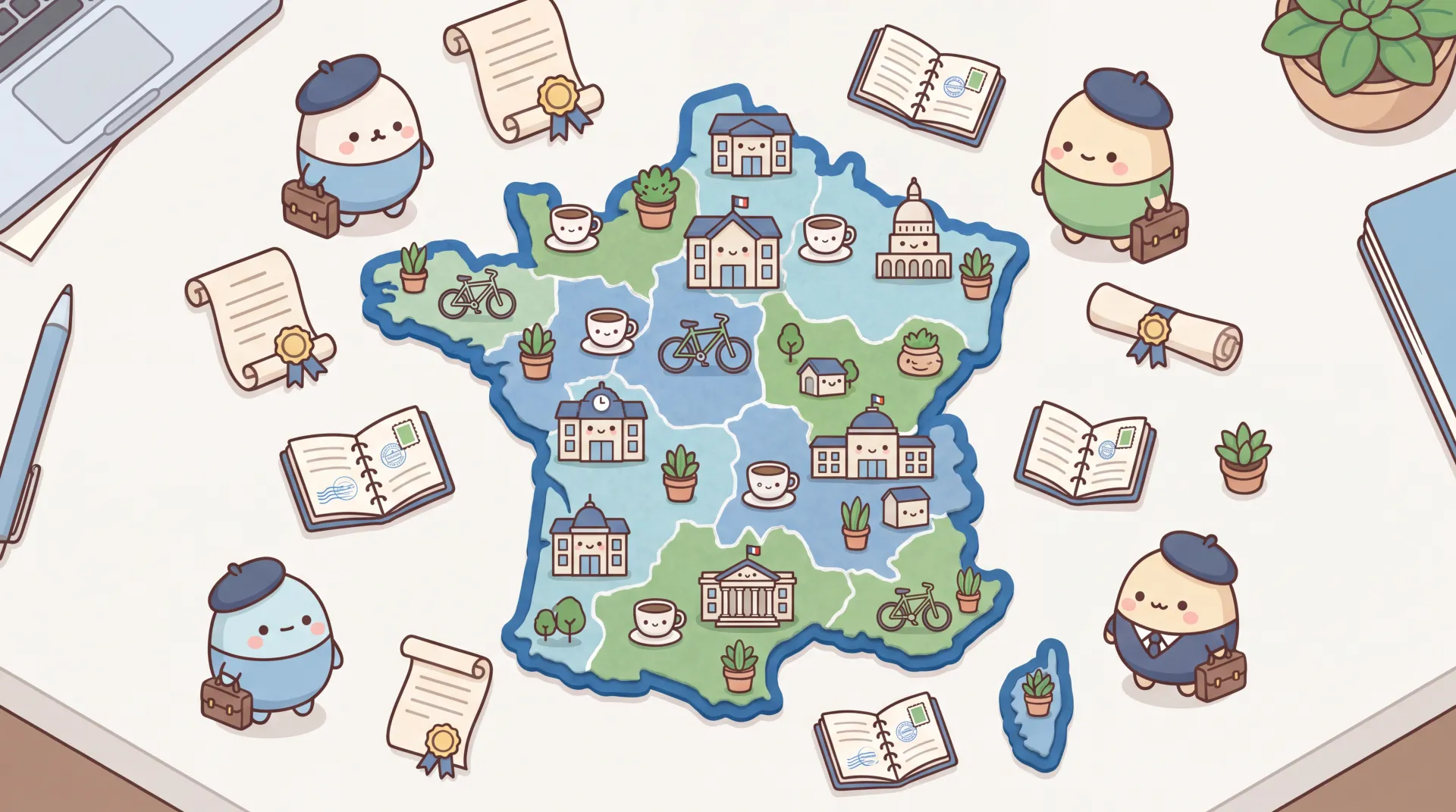 Diversité des paysages français : ville, campagne, montagne, mer