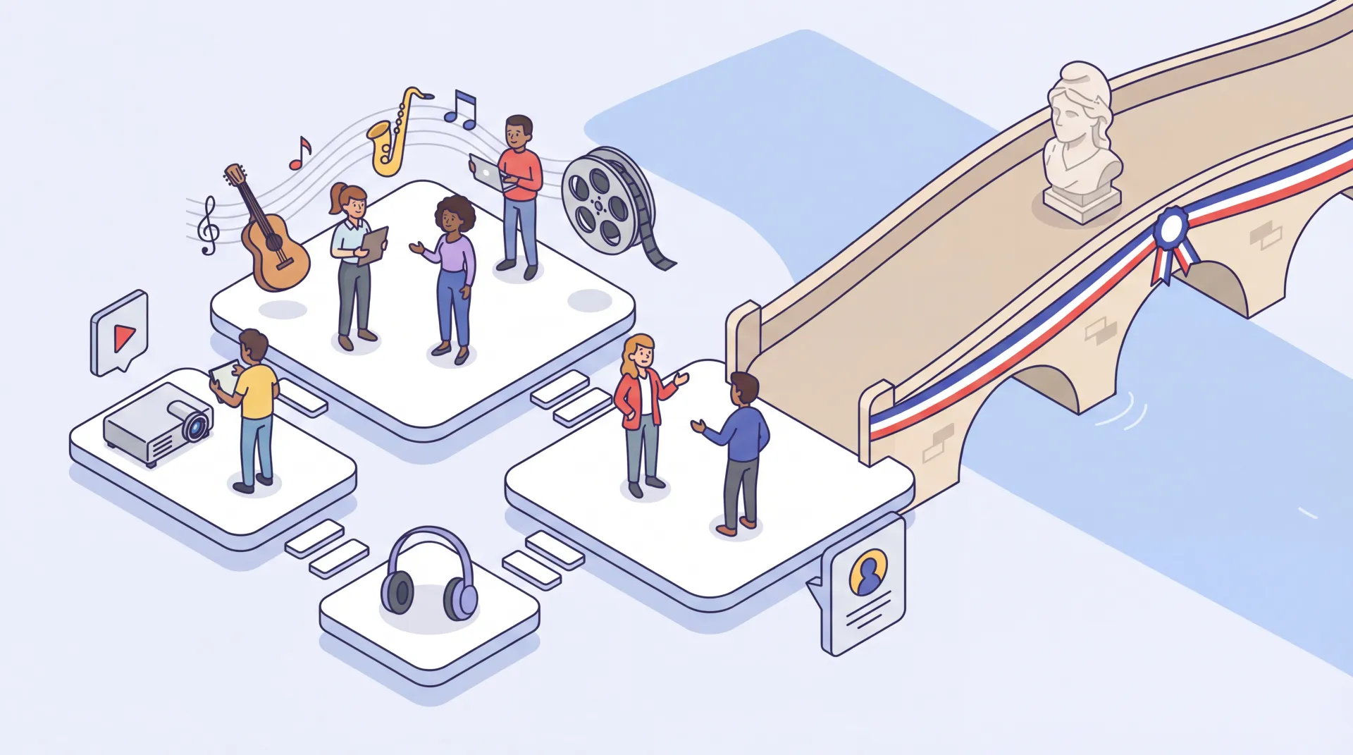 Marianne et drapeau français symbolisant la République