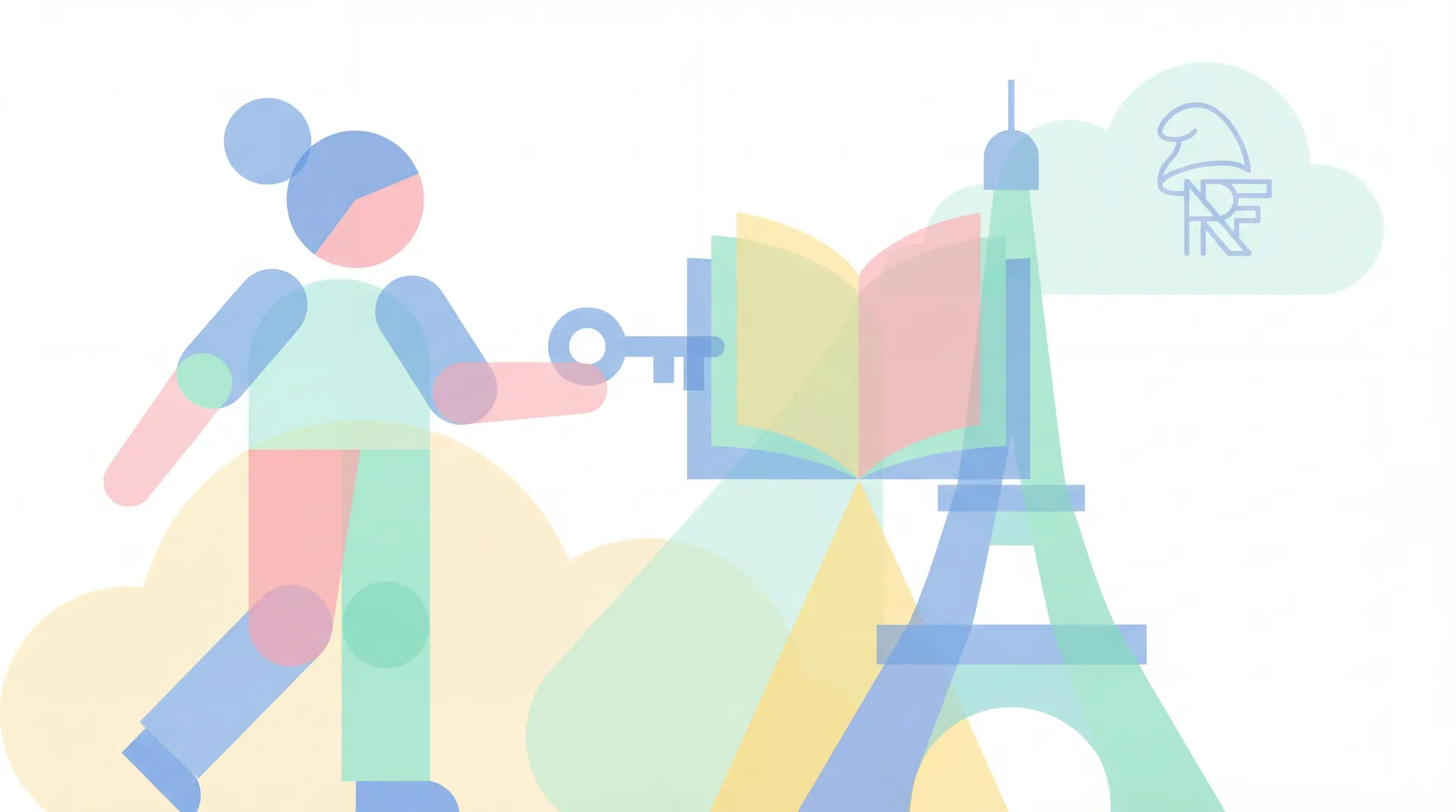 Livre ouvert sur l'histoire de France, symbole de la culture et du savoir