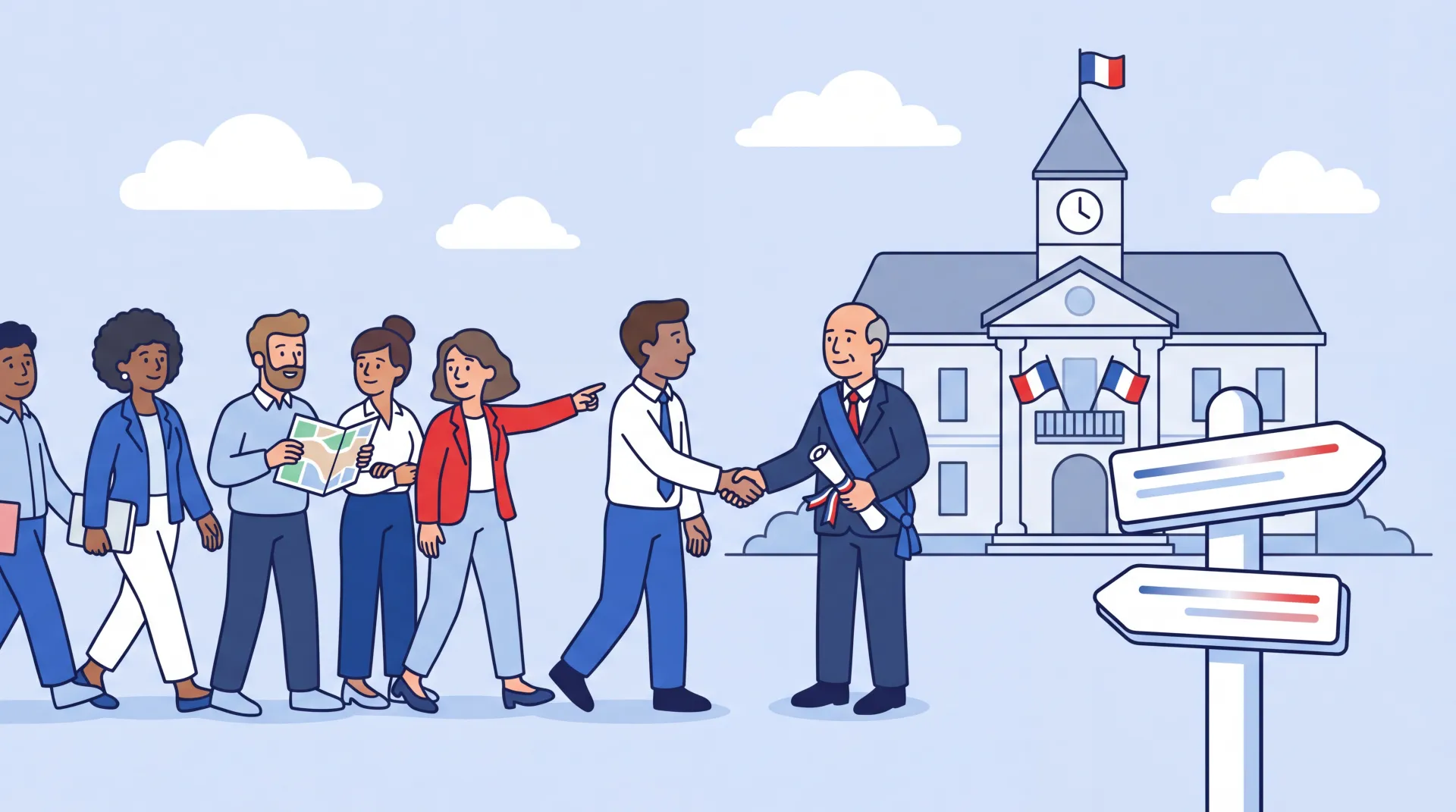 Carte de France montrant les départements et régions administratives.