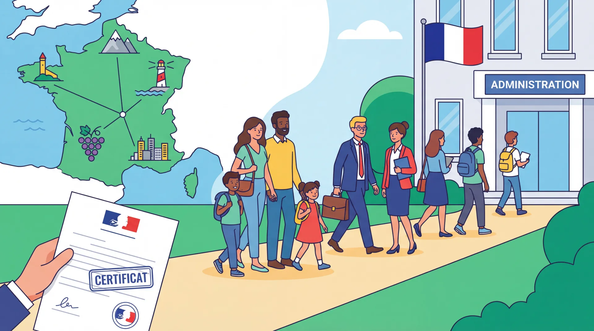 Carte des régions administratives de la France métropolitaine