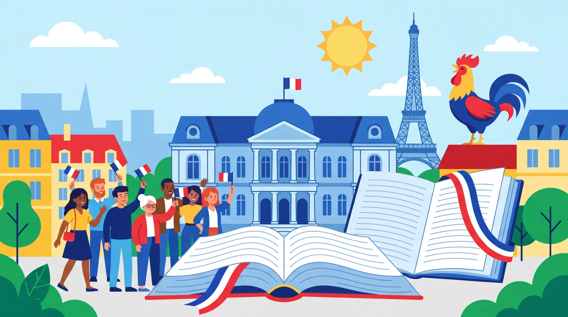 Passeport électronique biométrique français sur fond bleu