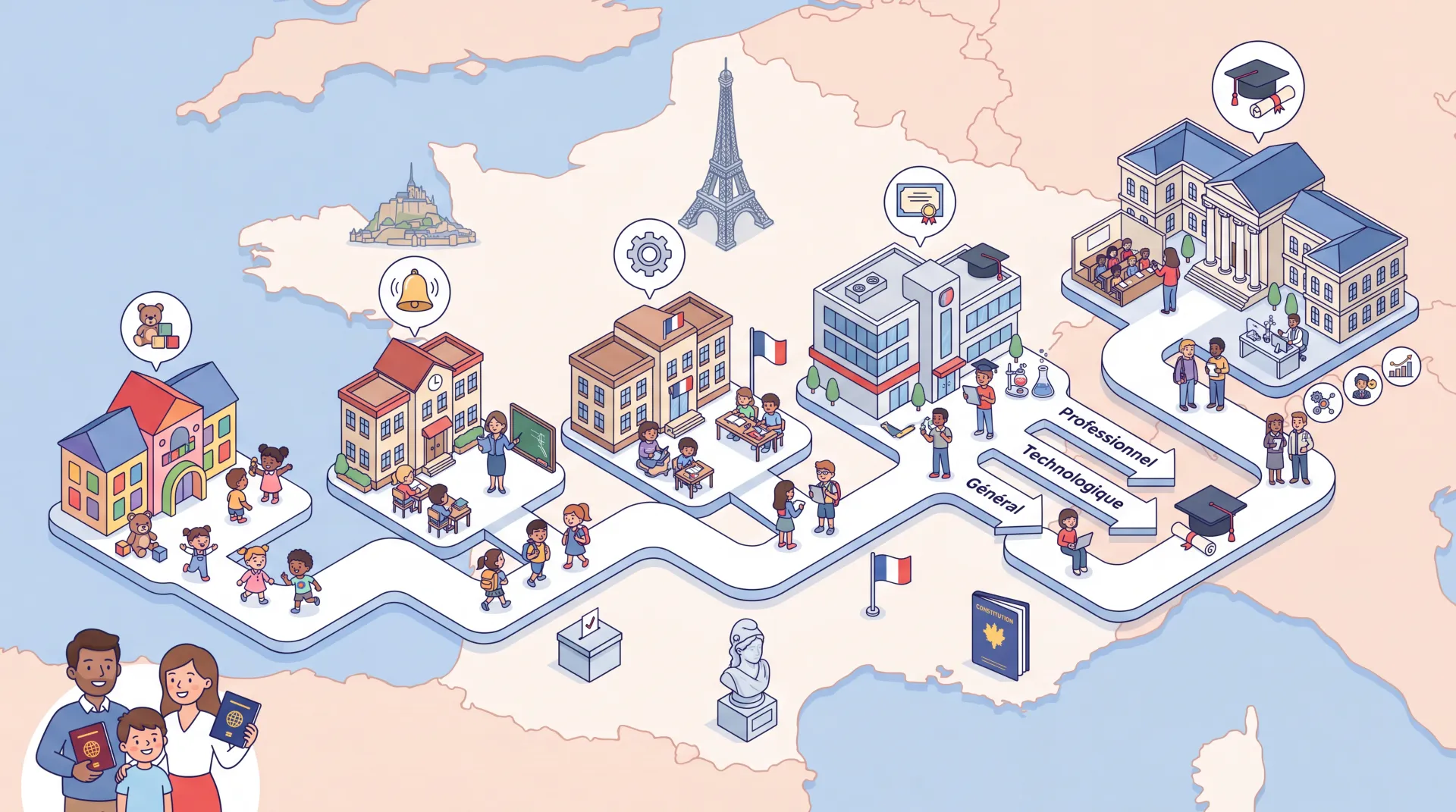 Éducation en France : Clé culturelle pour votre naturalisation