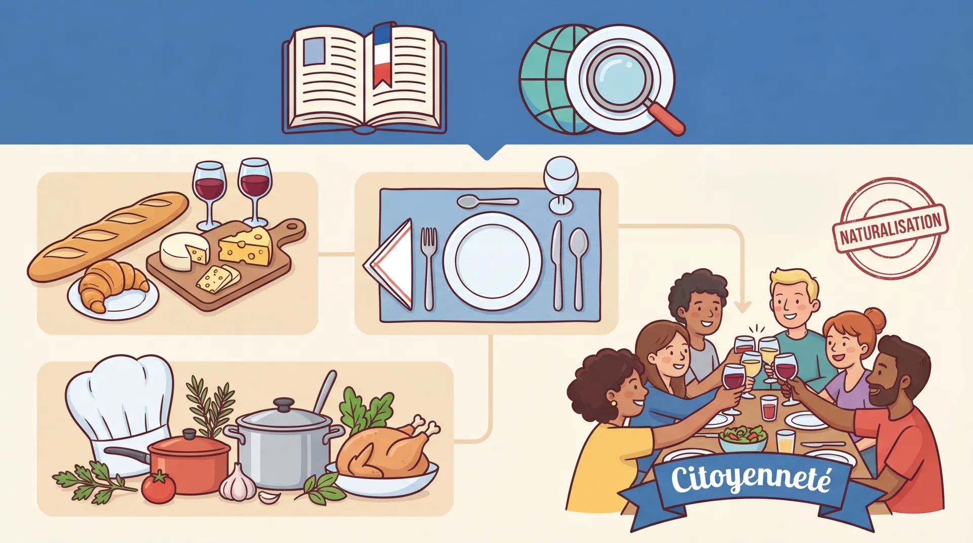 Gastronomie Française : Clé Culturelle pour votre Naturalisation