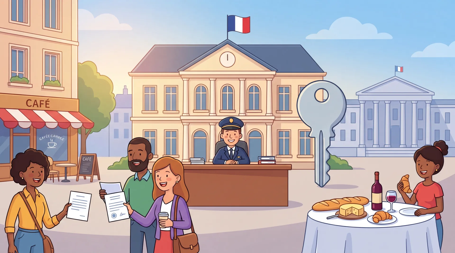 Assortiment de fromages et de vin, éléments incontournables de la gastronomie française