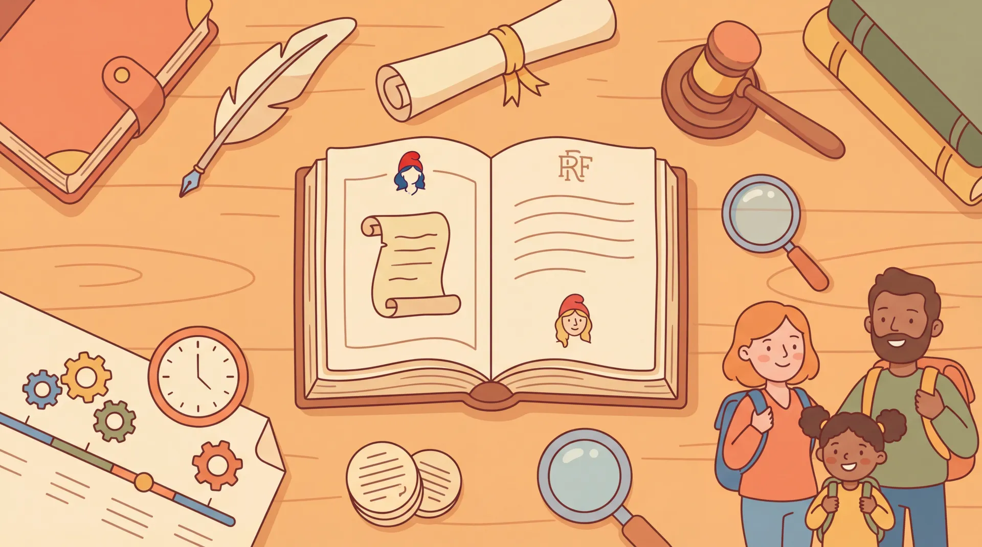 Passeport français moderne ouvert sur la page d'identité