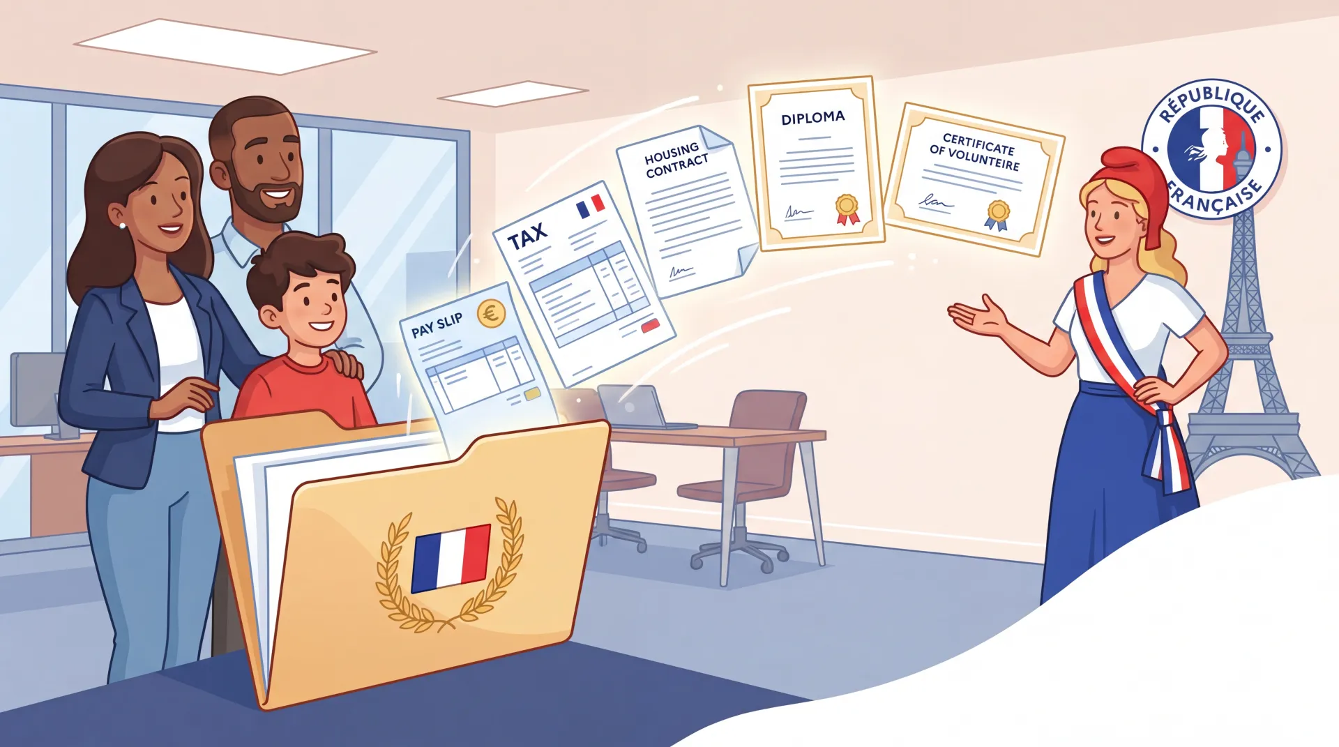 Insertion pro et éco : clé de naturalisation française réussie