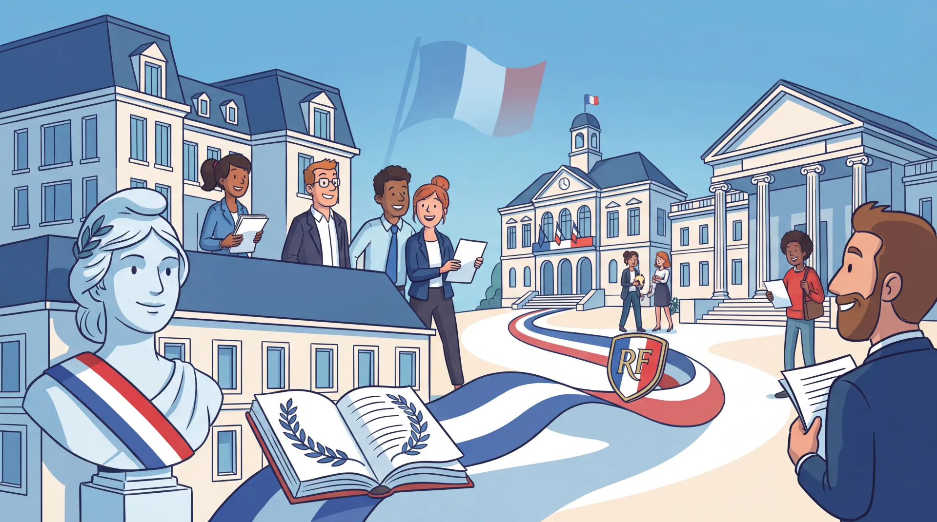 Sceau officiel de la République Française avec Marianne symbolisant la Liberté