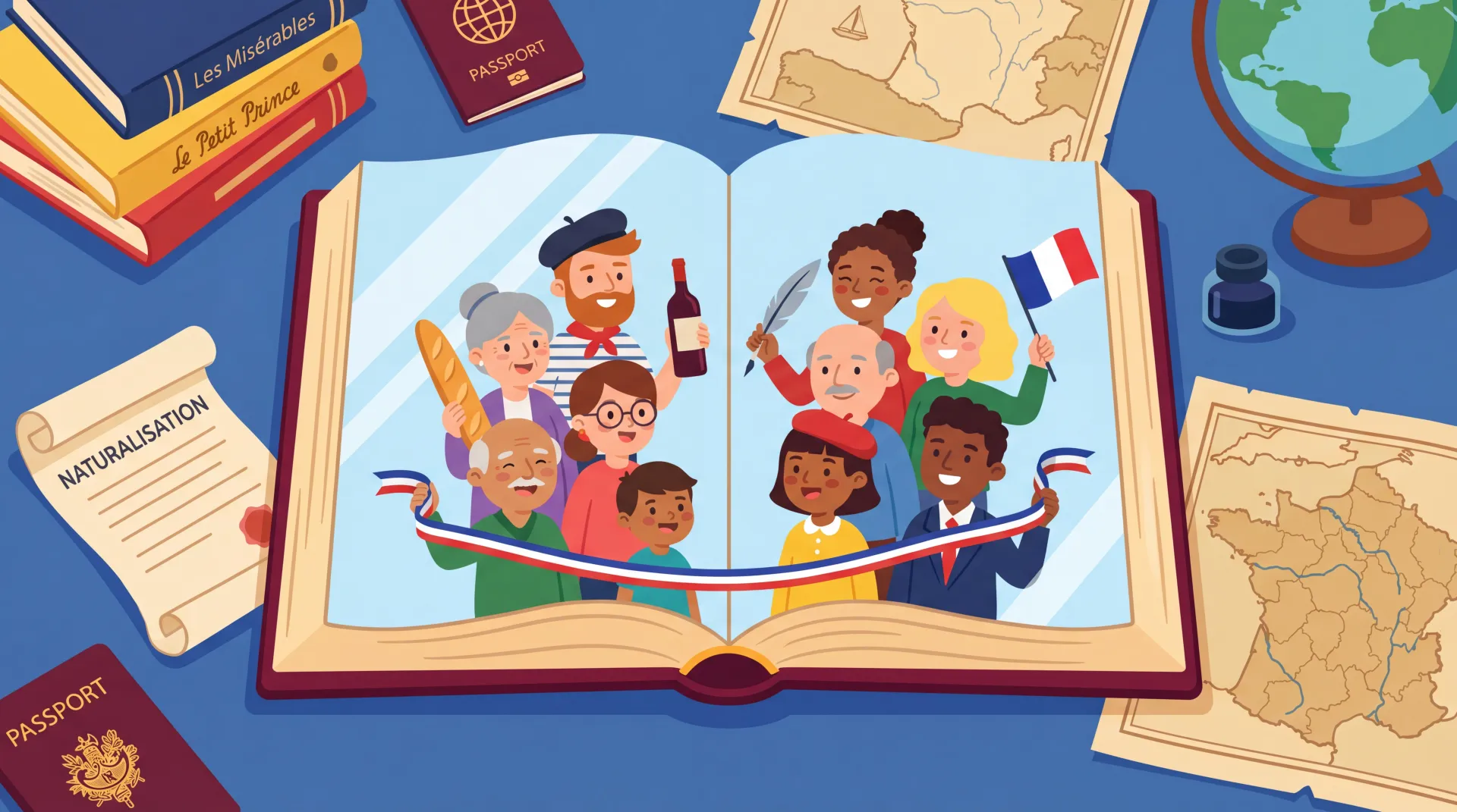 Littérature française : voie d'intégration et naturalisation