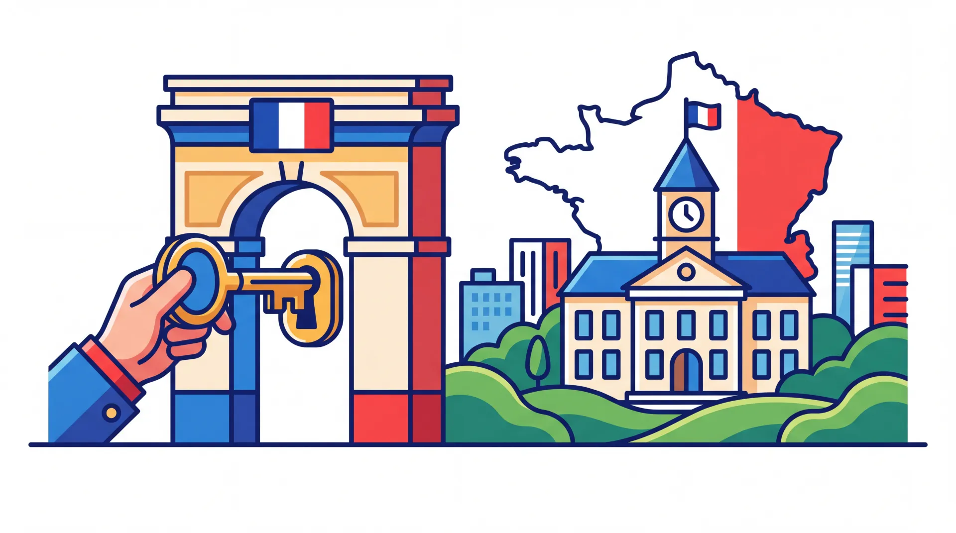 Carte de France des régions et départements administratifs