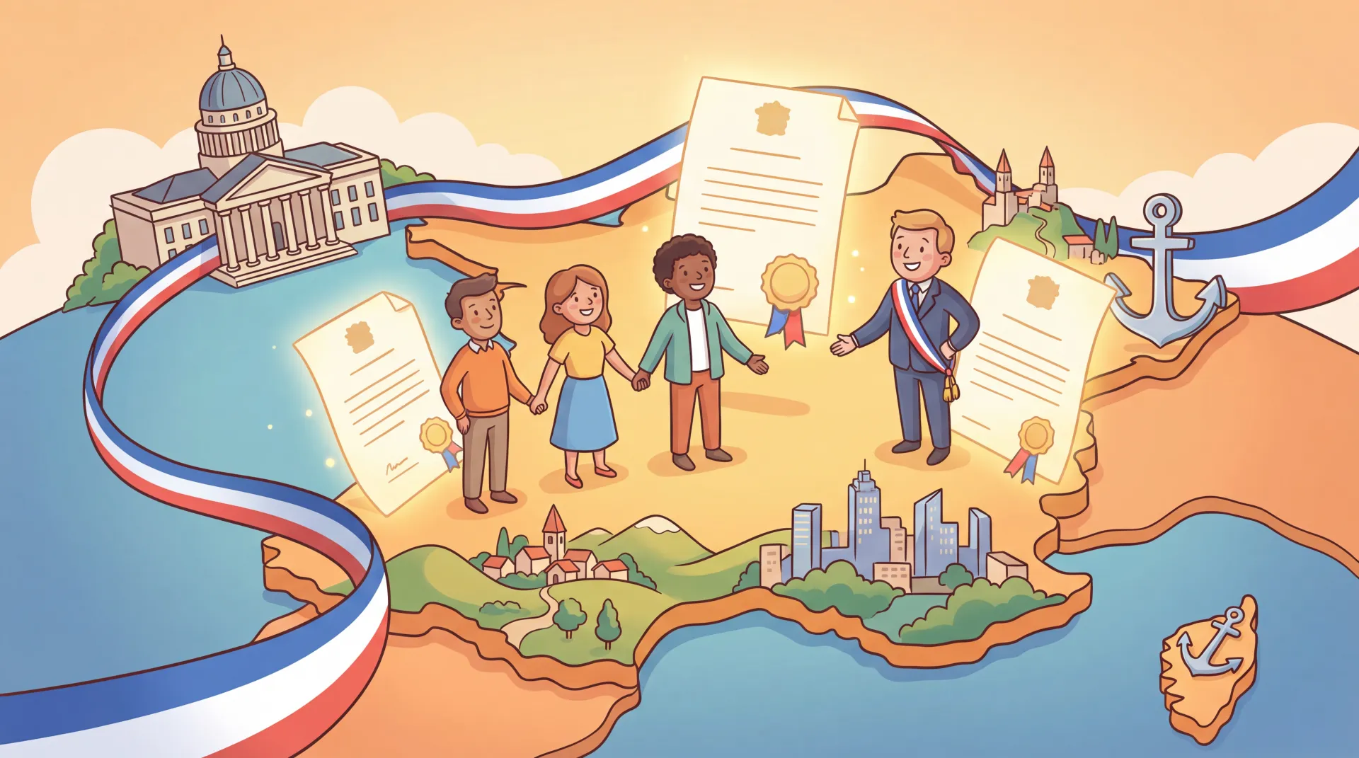 Façade de la Mairie de Paris, symbole de l'administration locale française