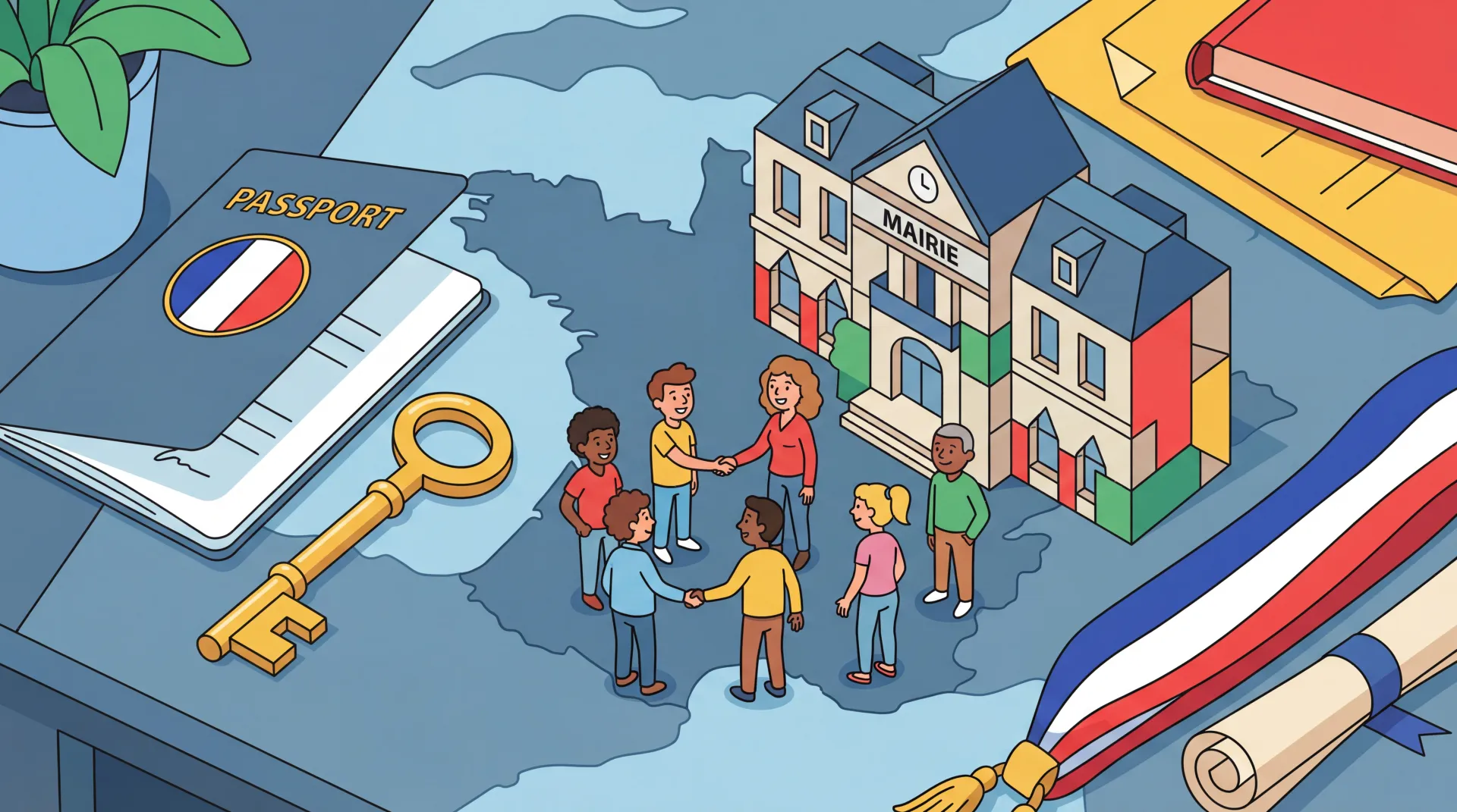 Buste de Marianne dans une mairie symbolisant la République