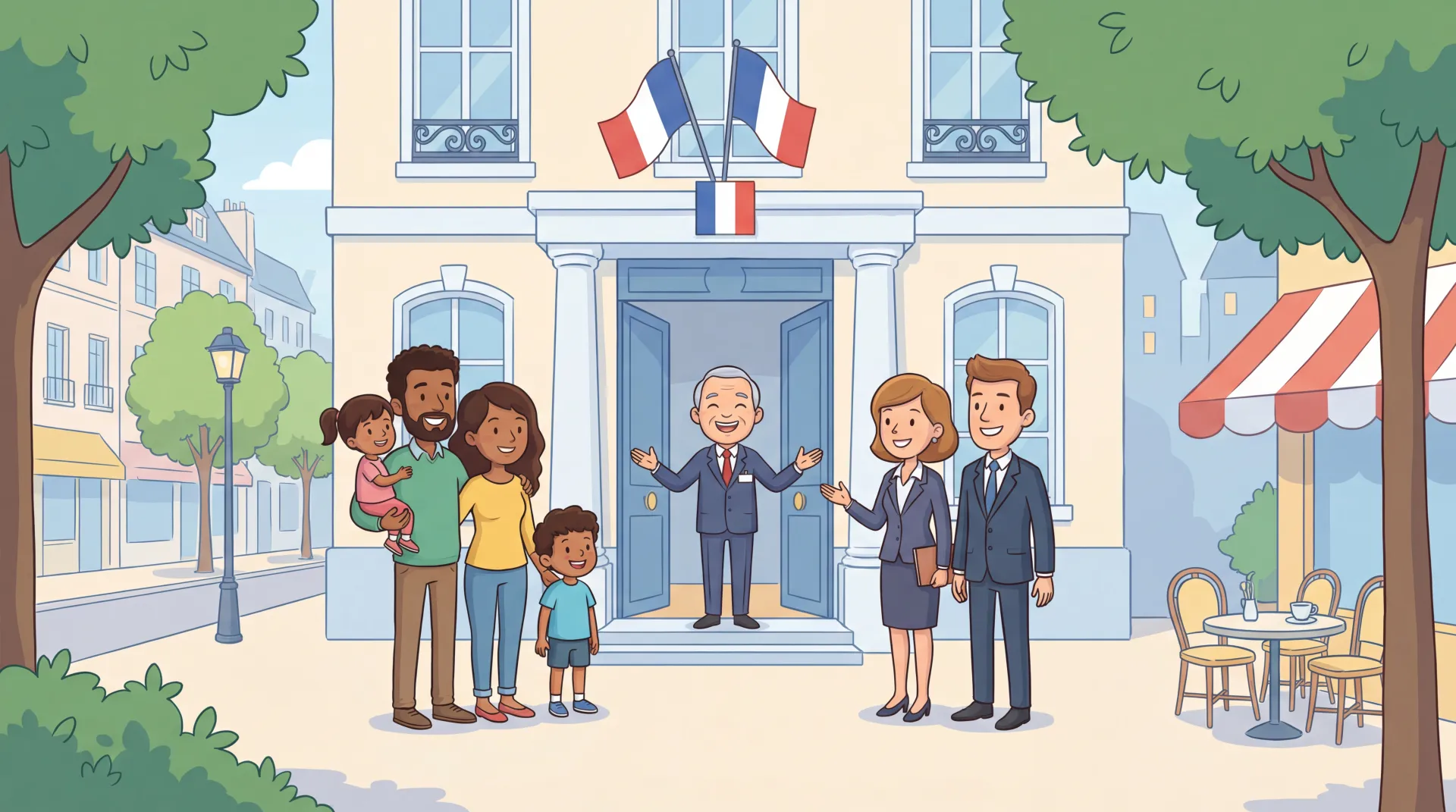 Buste de Marianne avec le drapeau français en arrière-plan, symboles de la République