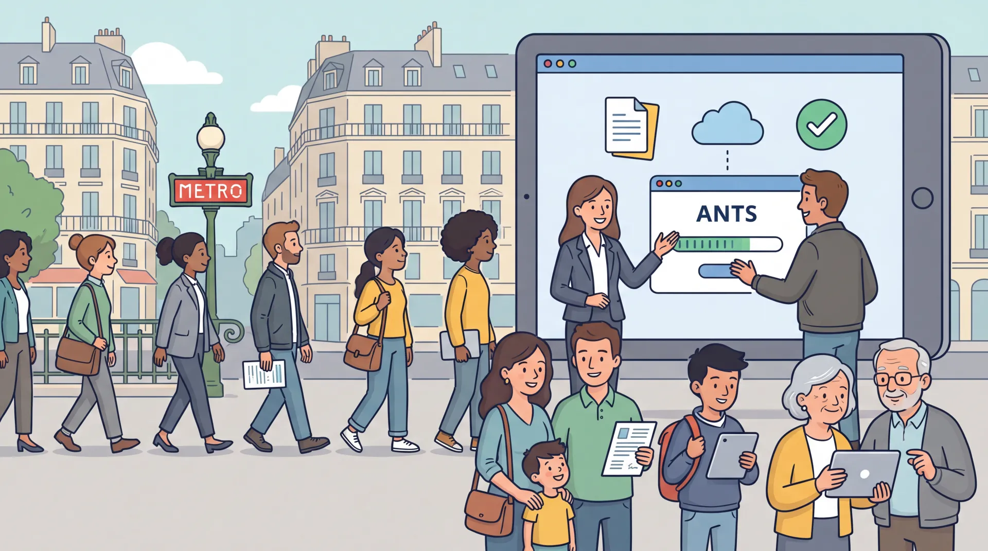 Logo officiel de l'Agence Nationale des Titres Sécurisés (ANTS)