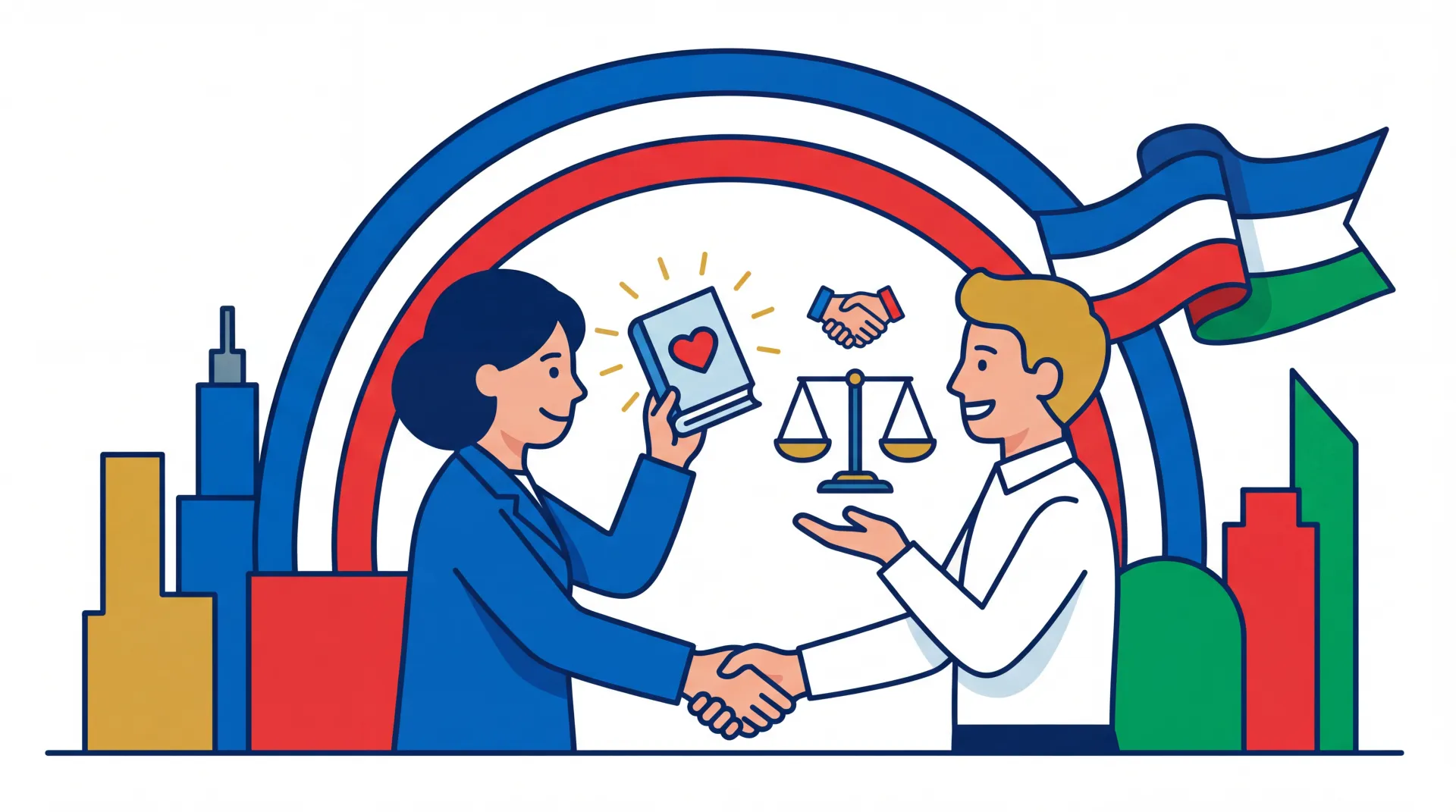 Façade de la Mairie de Paris avec le drapeau français flottant