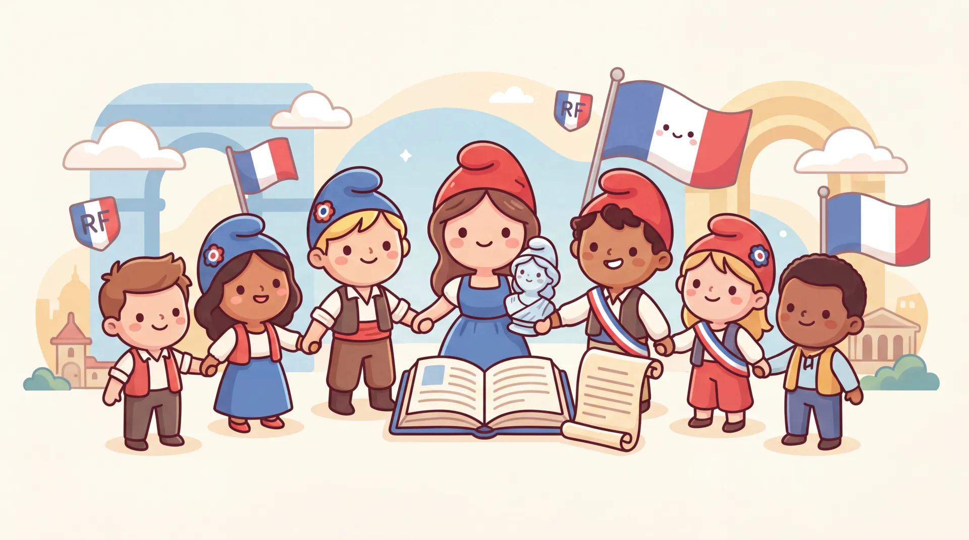 Tableau représentant un citoyen français en 1792