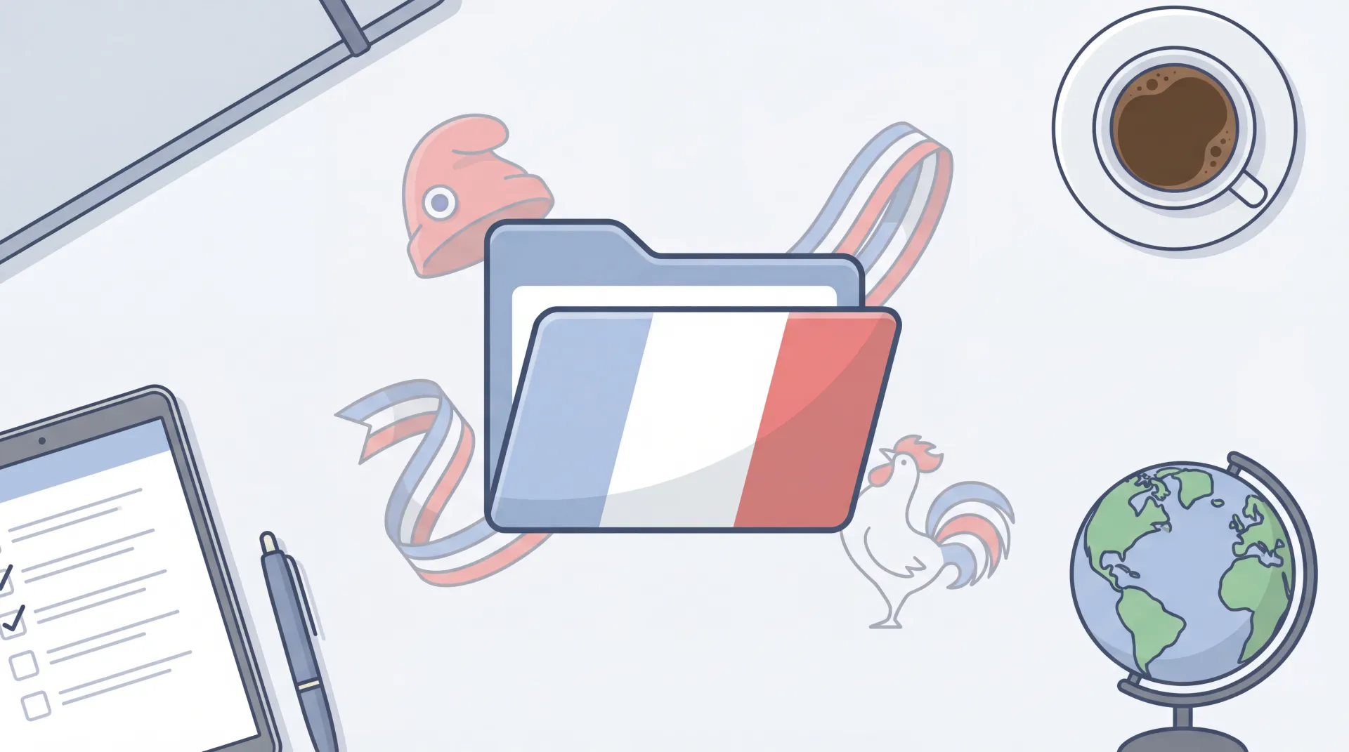 Dossier de demande de naturalisation française avec documents