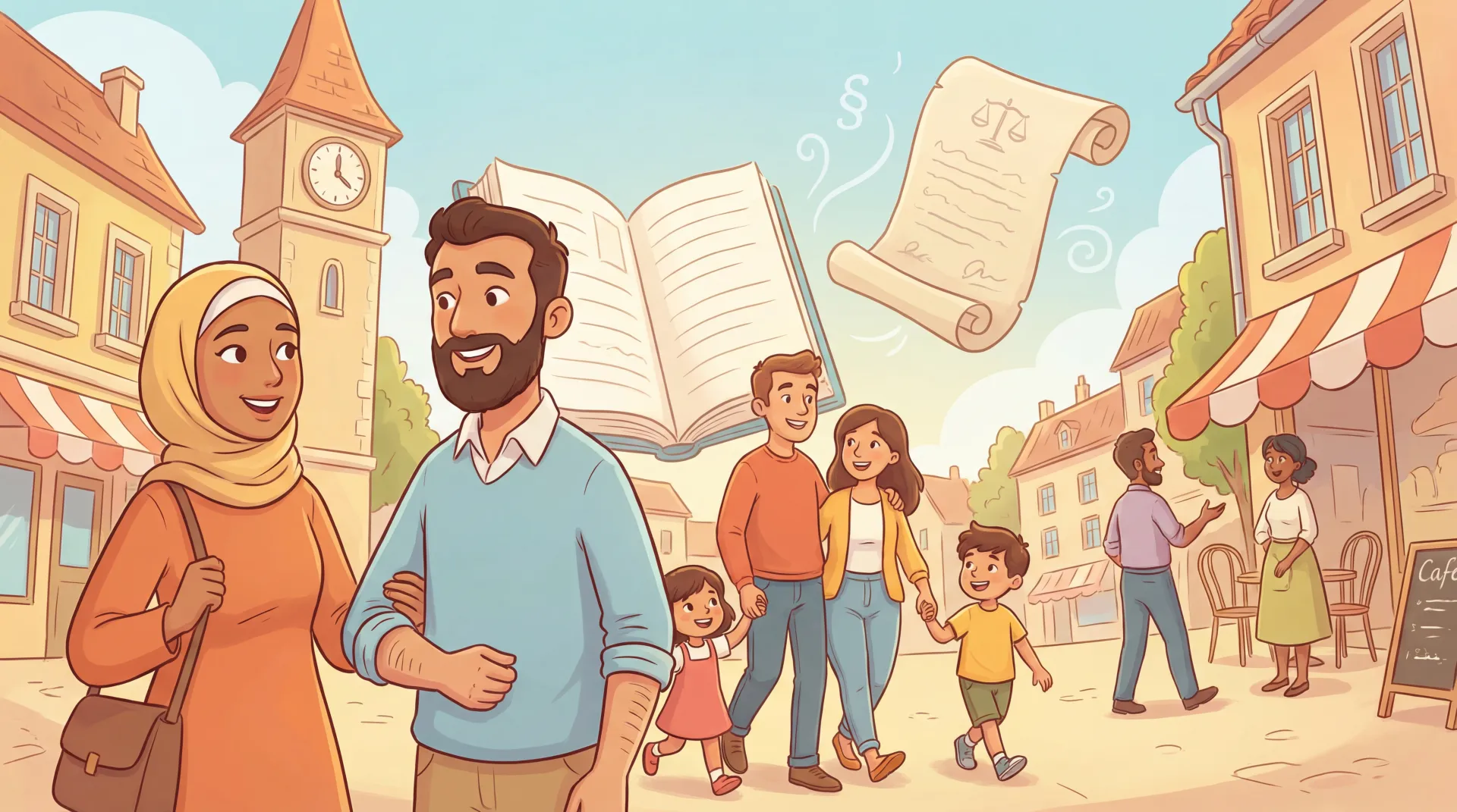 Un exemplaire du Code civil français ouvert sur une table