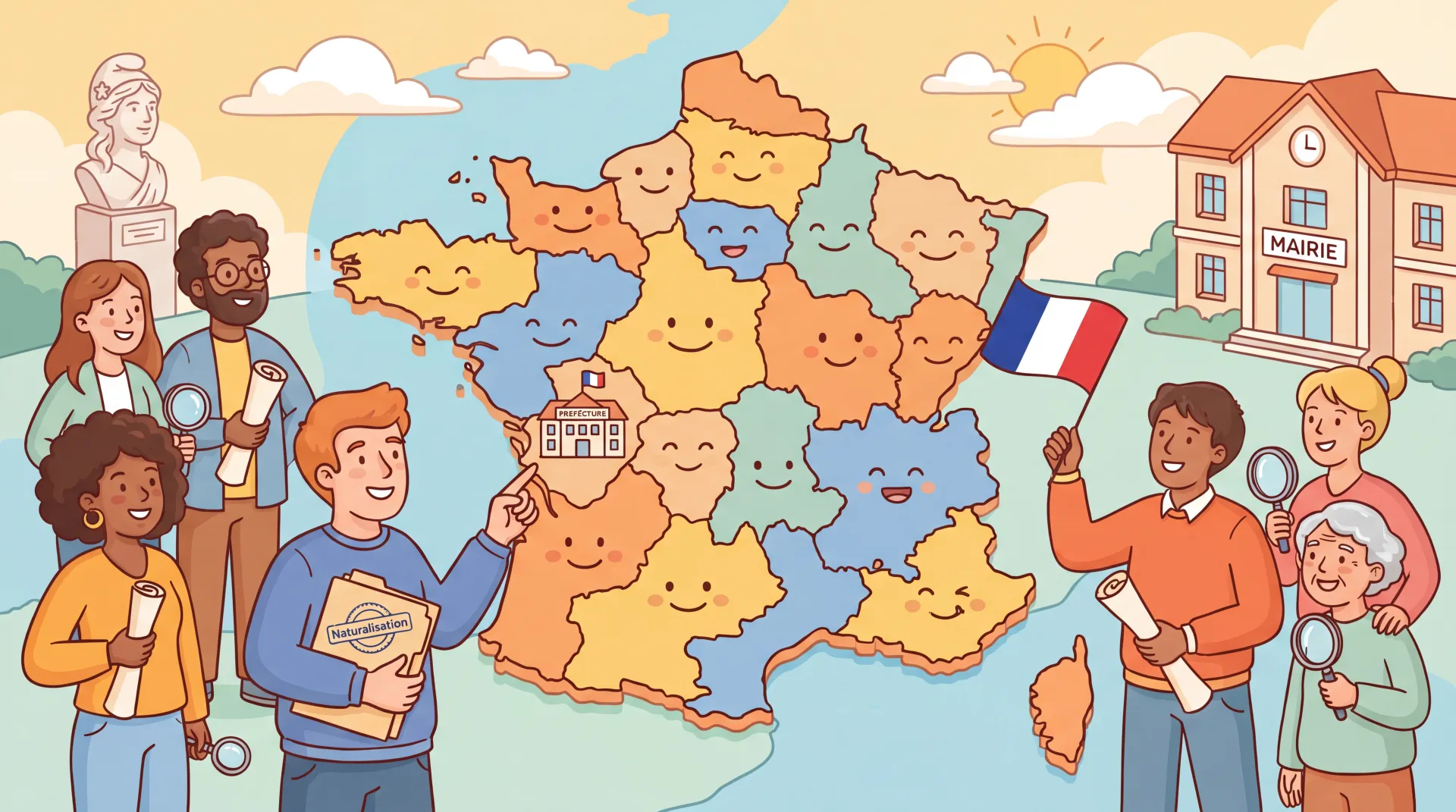 Naturalisation : maîtriser l'espace local et régional français