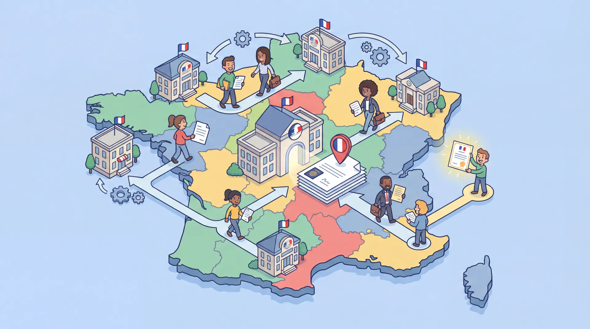 Naturalisation : Maîtriser l'organisation territoriale française