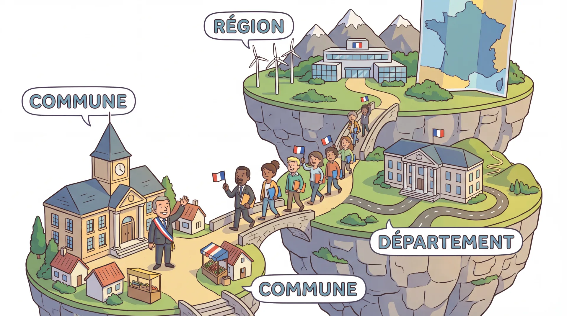 Naturalisation : Maîtriser l'organisation territoriale française