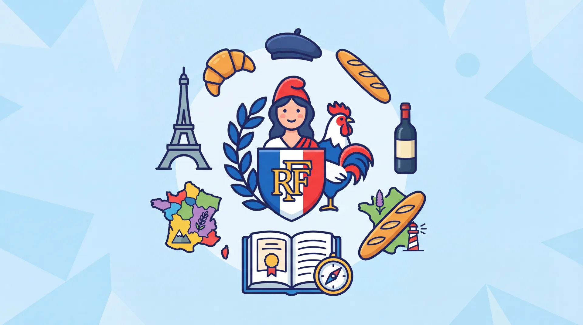 Carte administrative de la France métropolitaine et d'outre-mer, montrant les régions et départements.