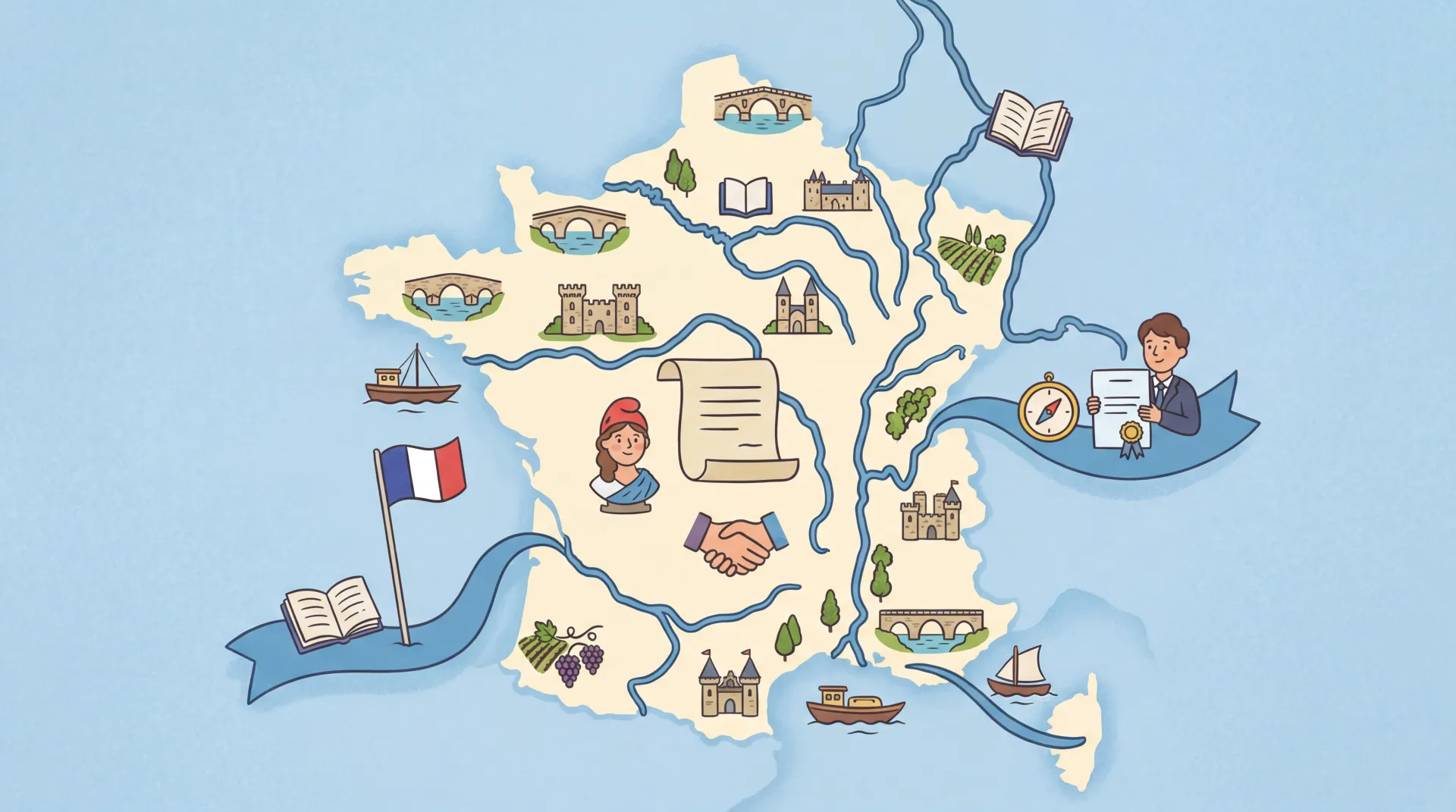 Paysages emblématiques de France : clé de votre naturalisation