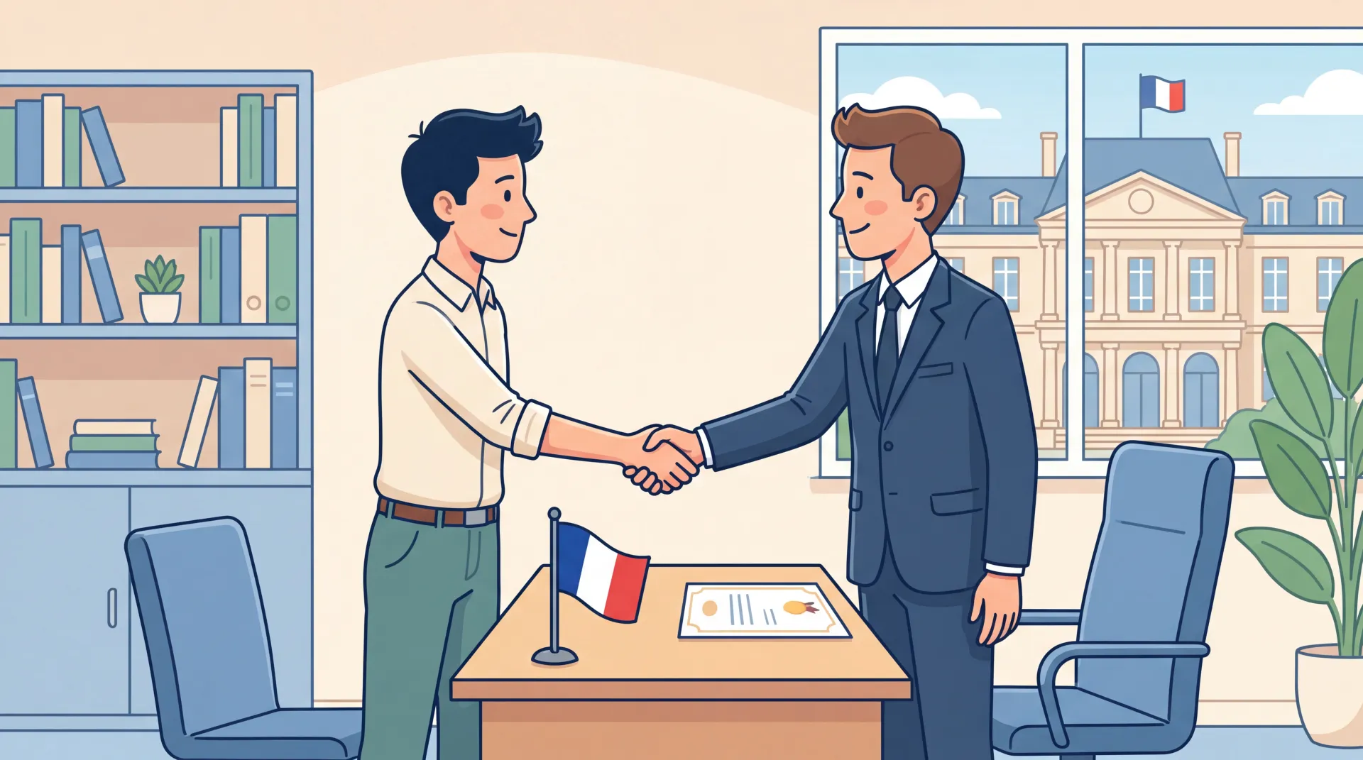 Dossier de documents administratifs sur un bureau