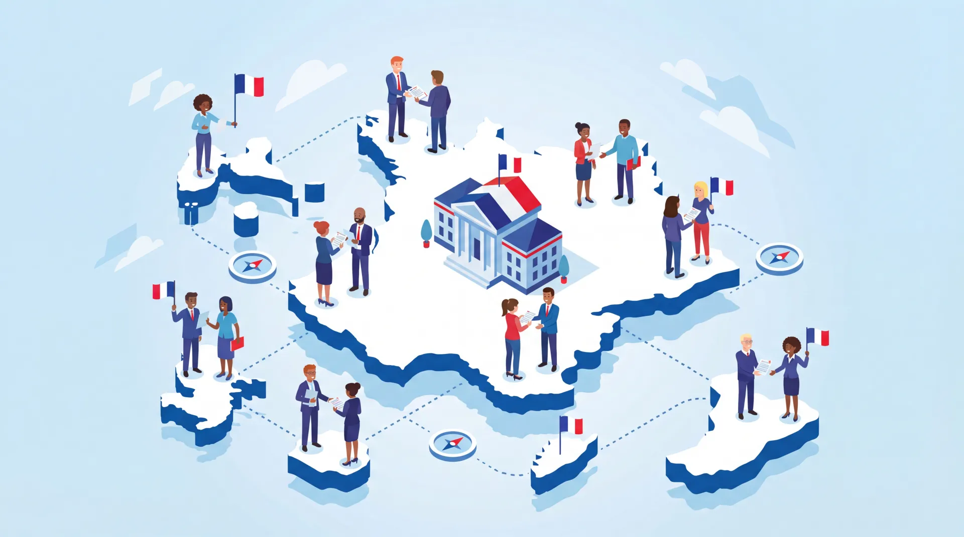 Carte de la France métropolitaine et de ses territoires d'Outre-mer