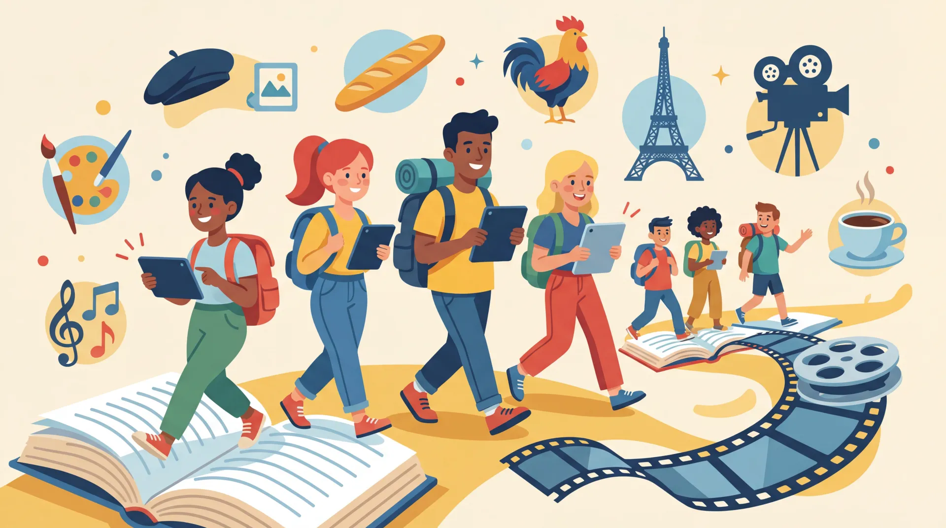 Carte de la France aux couleurs du drapeau français