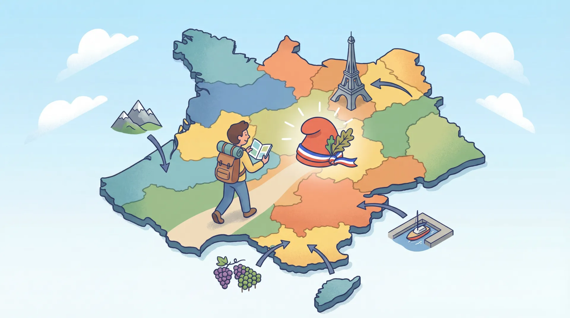 Carte des régions de France métropolitaine